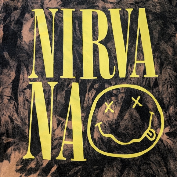 Nirvana Bleach Tie Dye Band Tee Size Large - Picture 5 of 6
